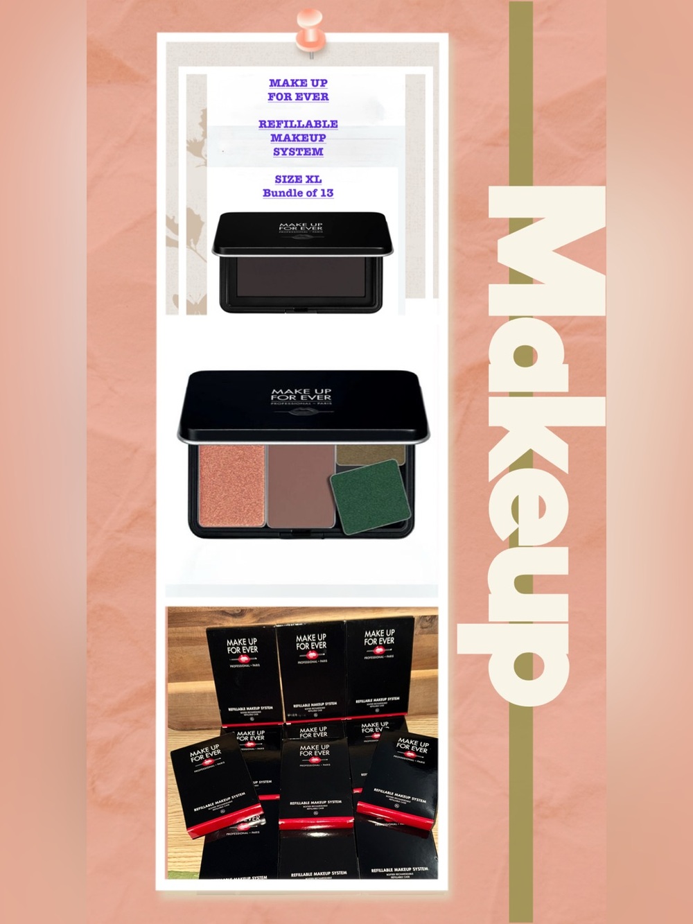 Make Up For Ever Refillable Makeup System XL Bundle of 13